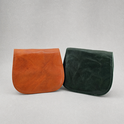 Half Moon Cowhide Leather Wallet