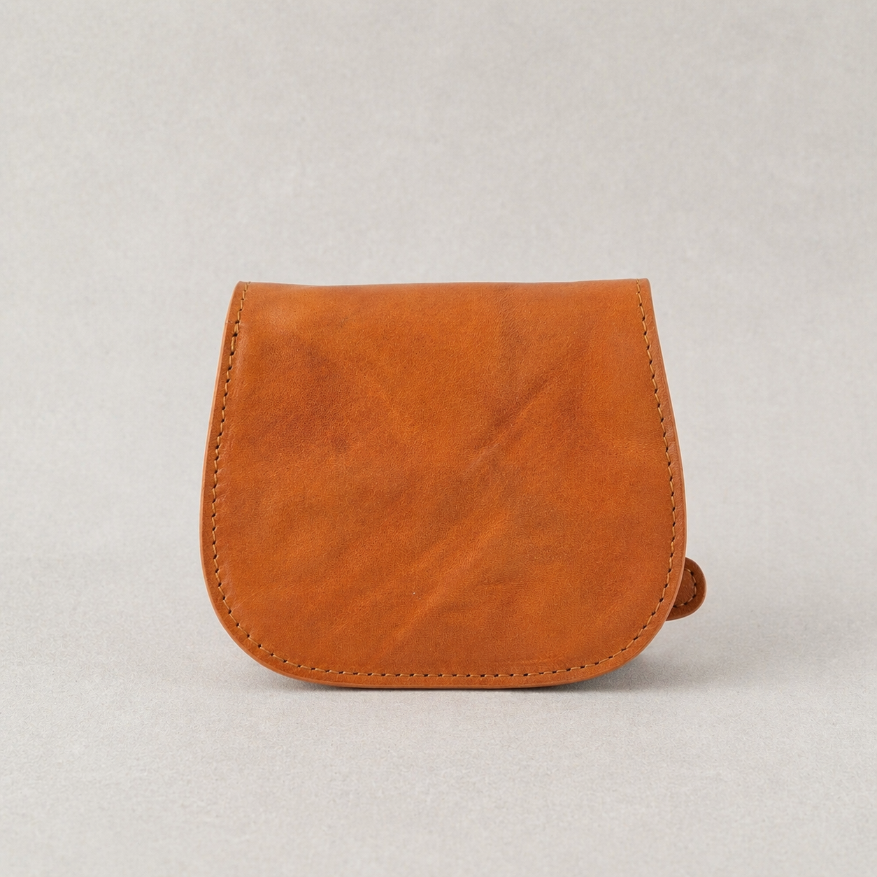 Half Moon Cowhide Leather Wallet
