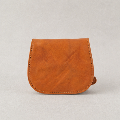 Half Moon Cowhide Leather Wallet