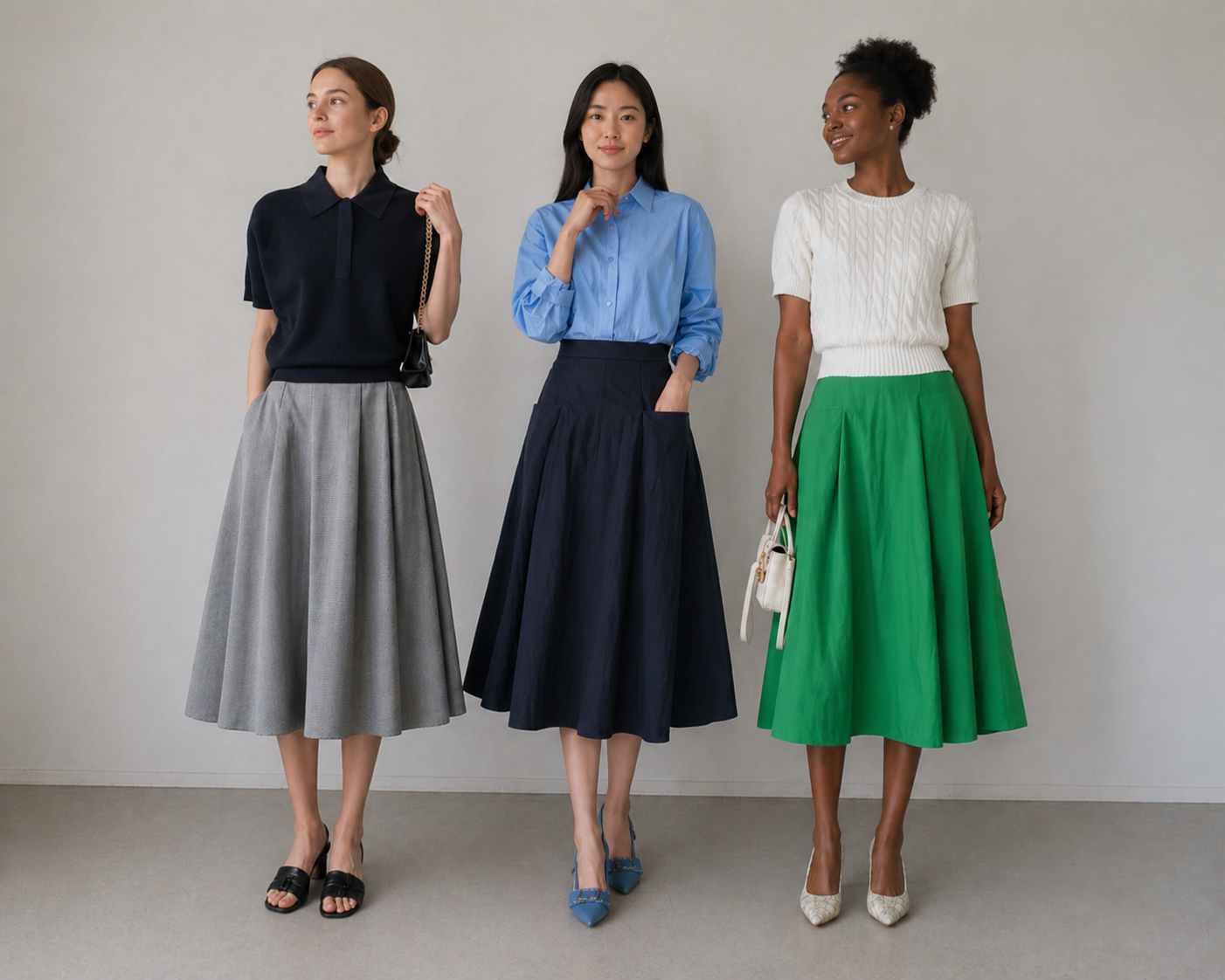Structured Pocket A-Line Skirt