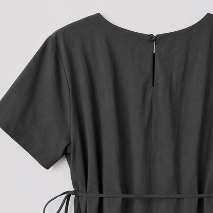 Draped Wrap Tie Dress - Women One Size