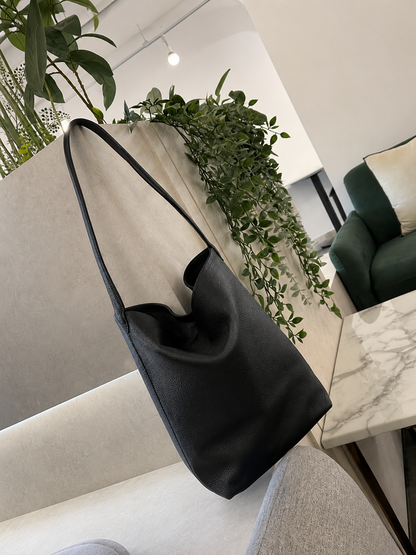 Large  Norr Leather Bucket Tote Bag