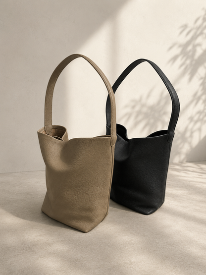 Large  Norr Leather Bucket Tote Bag