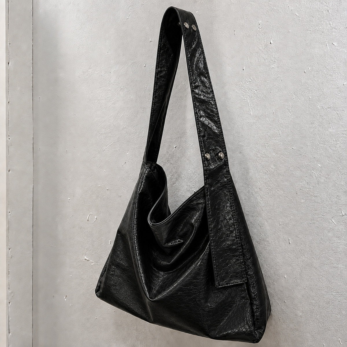 CRACK SHINE 2-WAY CROSSBODY SHOULDER BAG -Black, Brown
