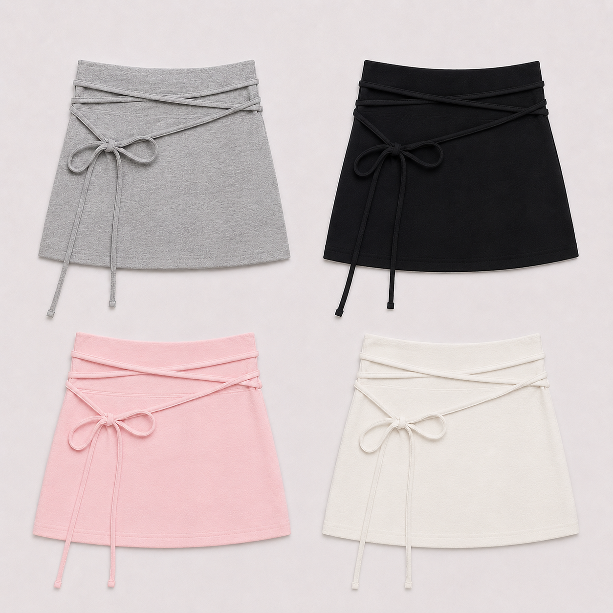 Long Wrap Tie Mini Skort – Women One Size