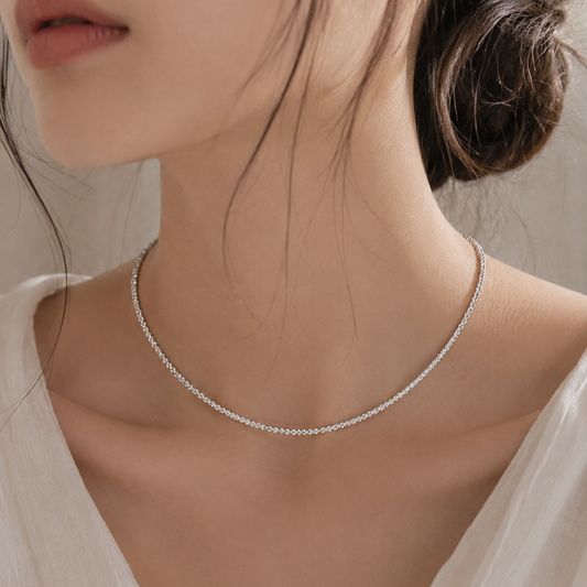 Lumière Sparkle Sterling Silver Chain Necklace