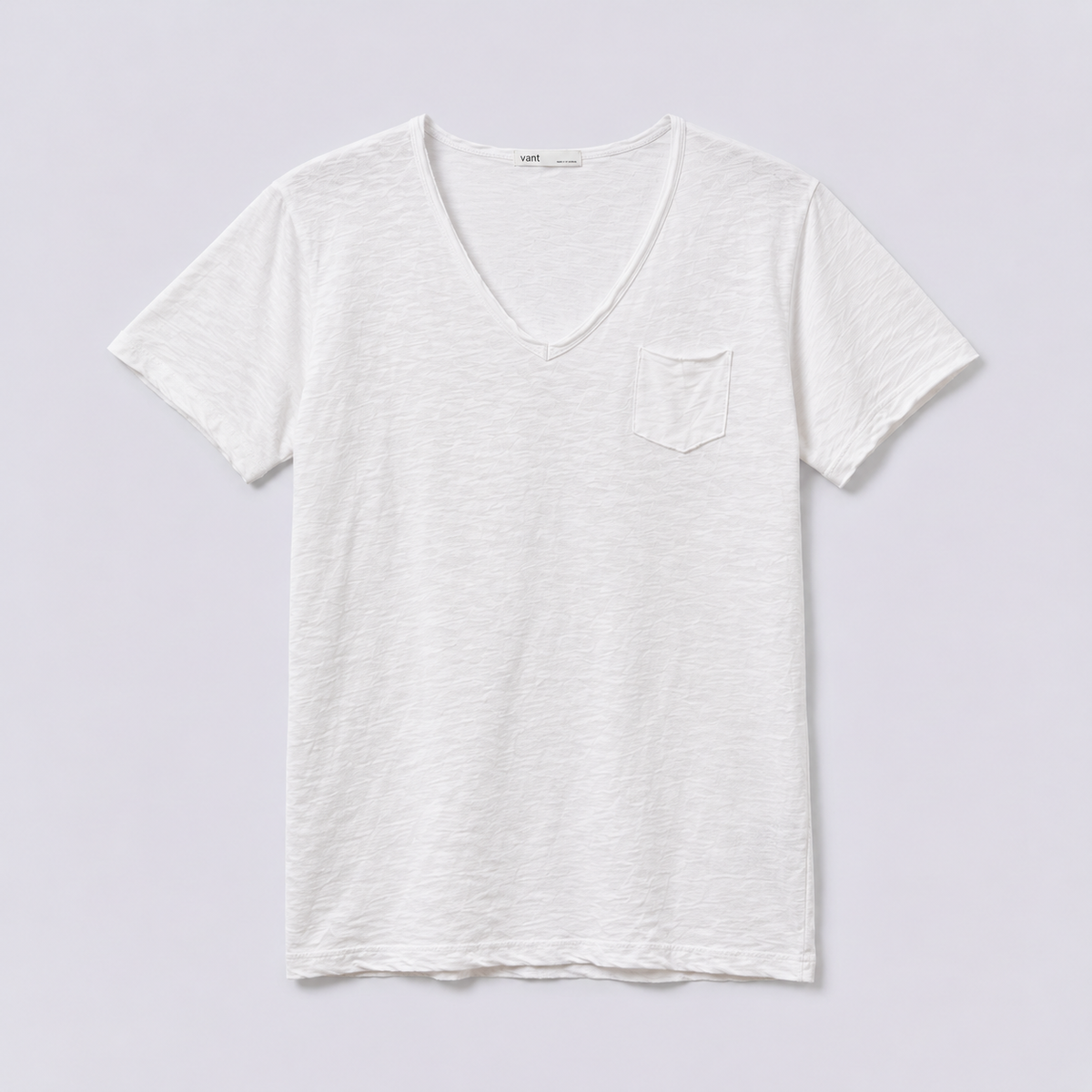 Vintage Slub Cotton Pocket V-neck Tee – Women One Size