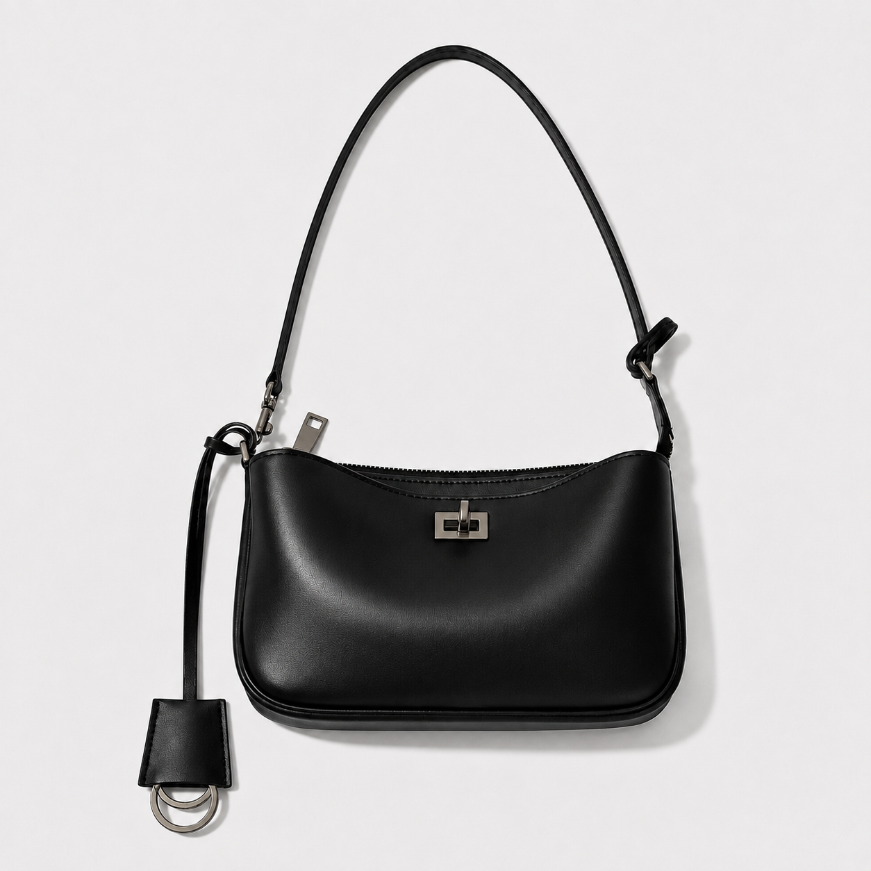 RIVA Slim Bag – Cowhide Leather Turn-Lock Shoulder Bag