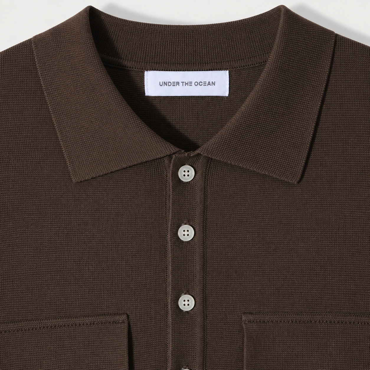 Double Flap Pocket Knit Polo - Men One Size