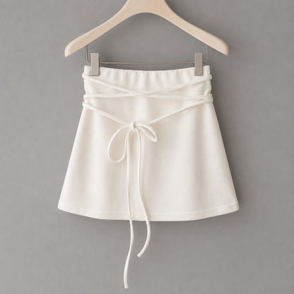 Long Wrap Tie Mini Skort – Women One Size