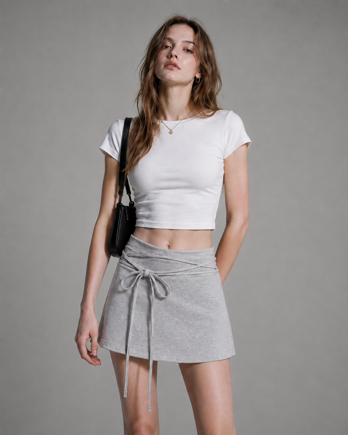 Long Wrap Tie Mini Skort – Women One Size