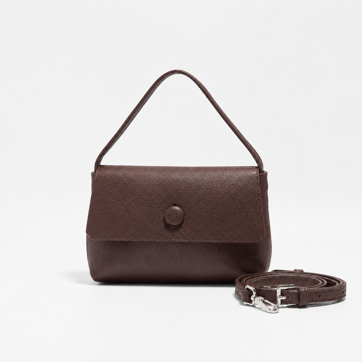 LUNE Button Flap Cowhide Mini Bag
