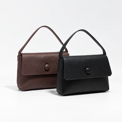 LUNE Button Flap Cowhide Mini Bag