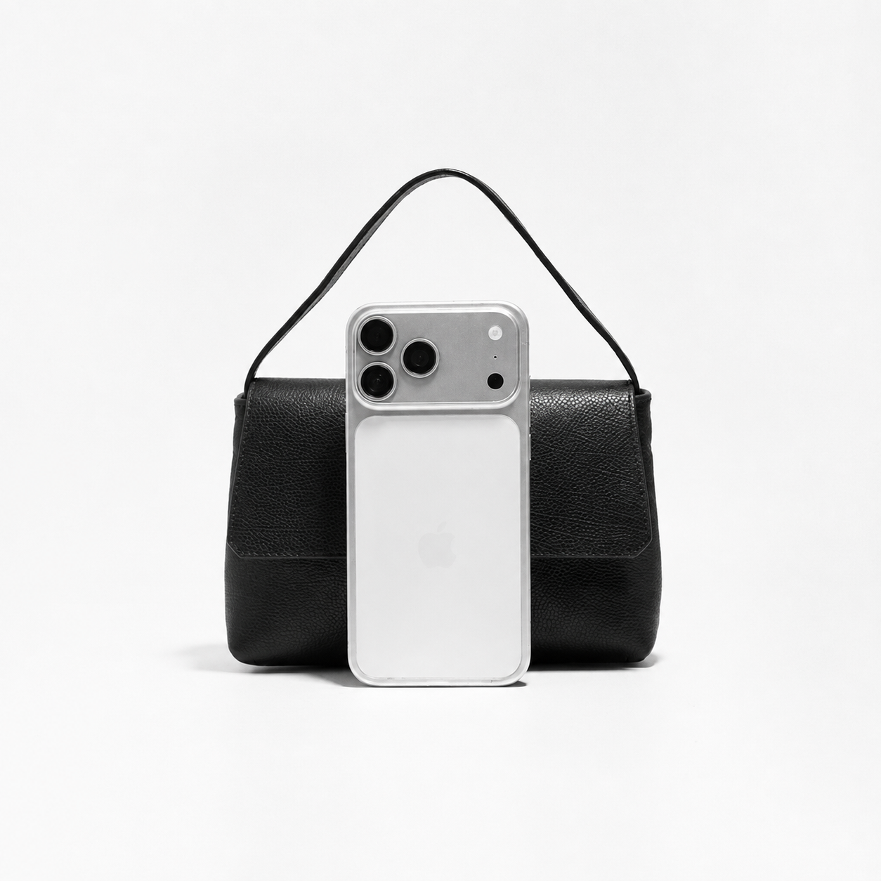 LUNE Button Flap Cowhide Mini Bag