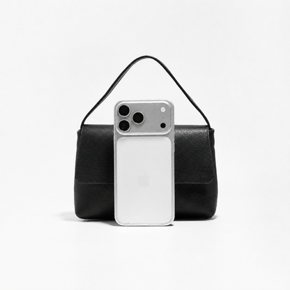 LUNE Button Flap Cowhide Mini Bag