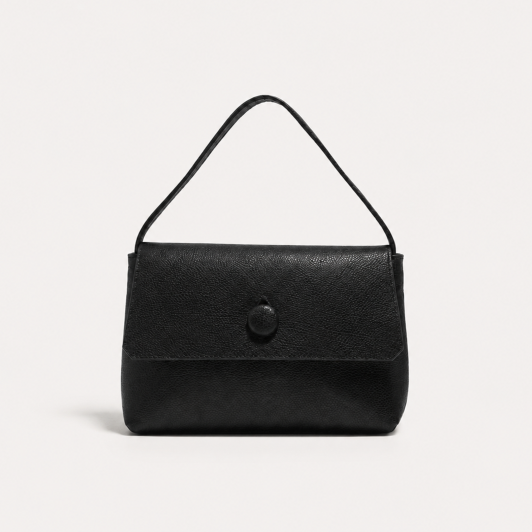 LUNE Button Flap Cowhide Mini Bag