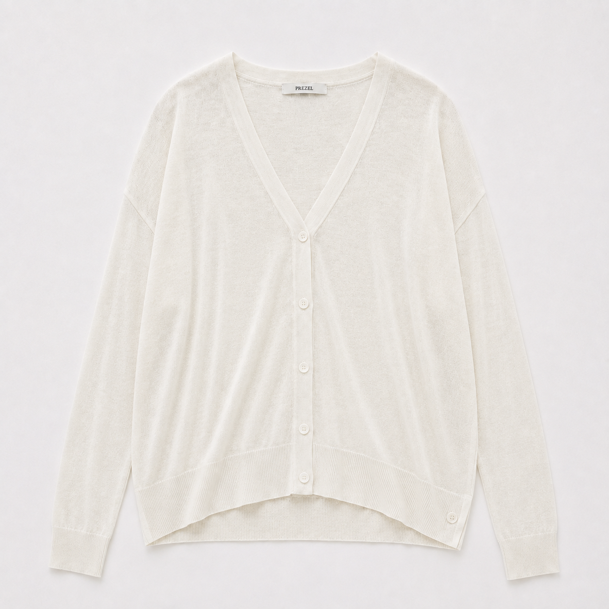 Relaxed Sheer V-Neck Cardigan – Women One Size
