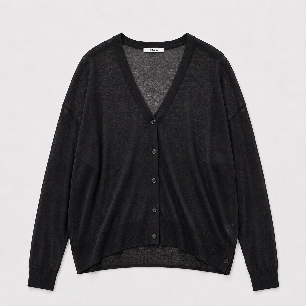 Relaxed Sheer V-Neck Cardigan – Women One Size