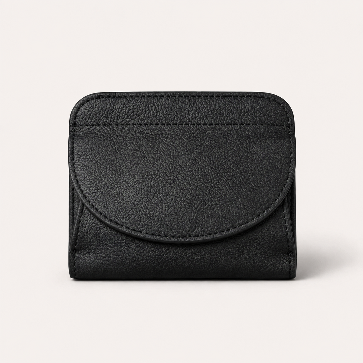 HANDMADE Cowhide Leather Flap Bifold Wallet