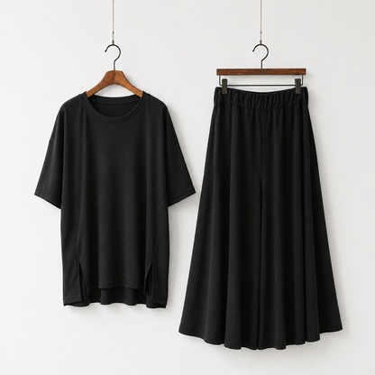 Relaxed Draped Wide-Leg Setwear – Women One Size
