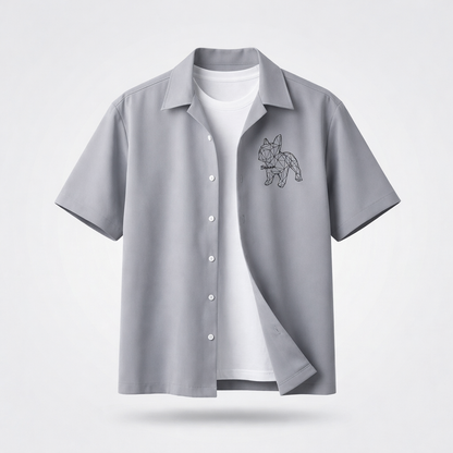 Geometric Bulldog  Shirt (UNISEX / WOMEN – OVERFIT)