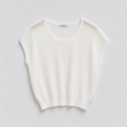 Relaxed Textured Knit Top - Women One Size