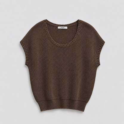 Relaxed Textured Knit Top - Women One Size