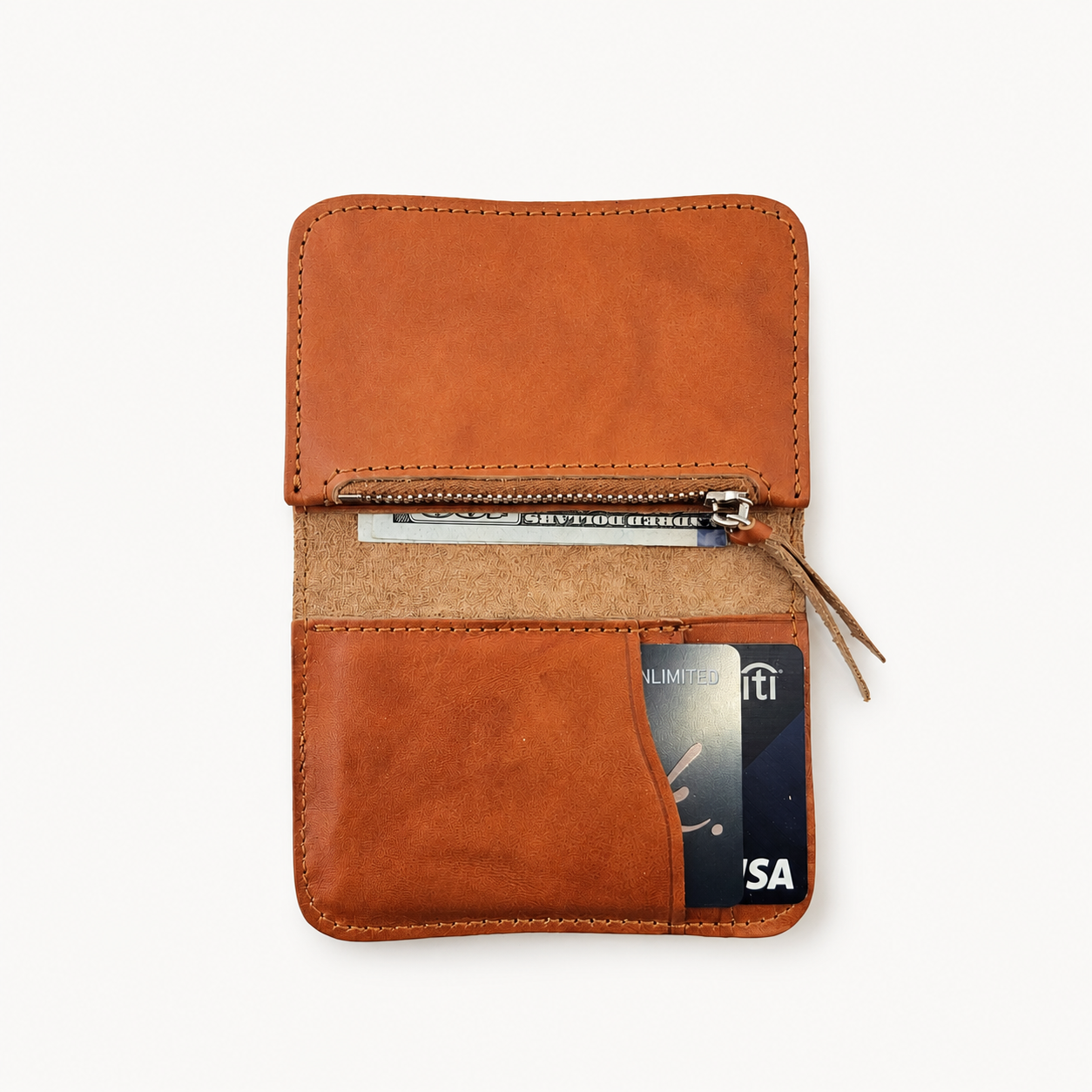 Vintage Cowhide Mini Wallet – Compact Coin, Cash & Card Holder