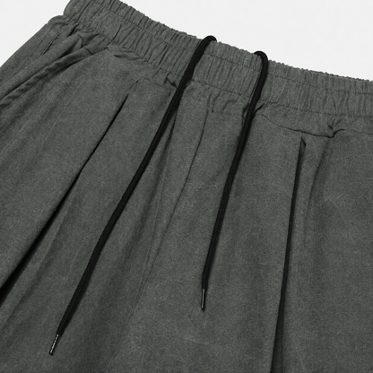 Relaxed Washed Cotton Volume Pants – Men One Size
