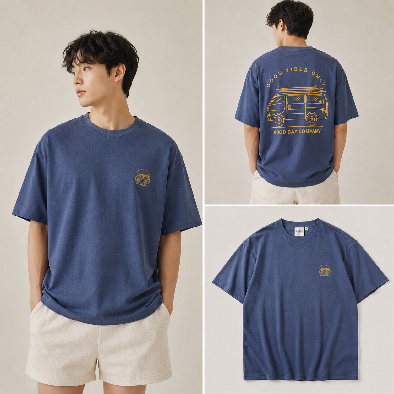 Good Vibes Van Graphic T-Shirt - Men One Size (Unisex)