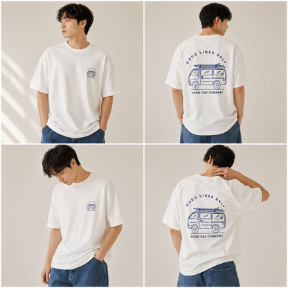 Good Vibes Van Graphic T-Shirt - Men One Size (Unisex)