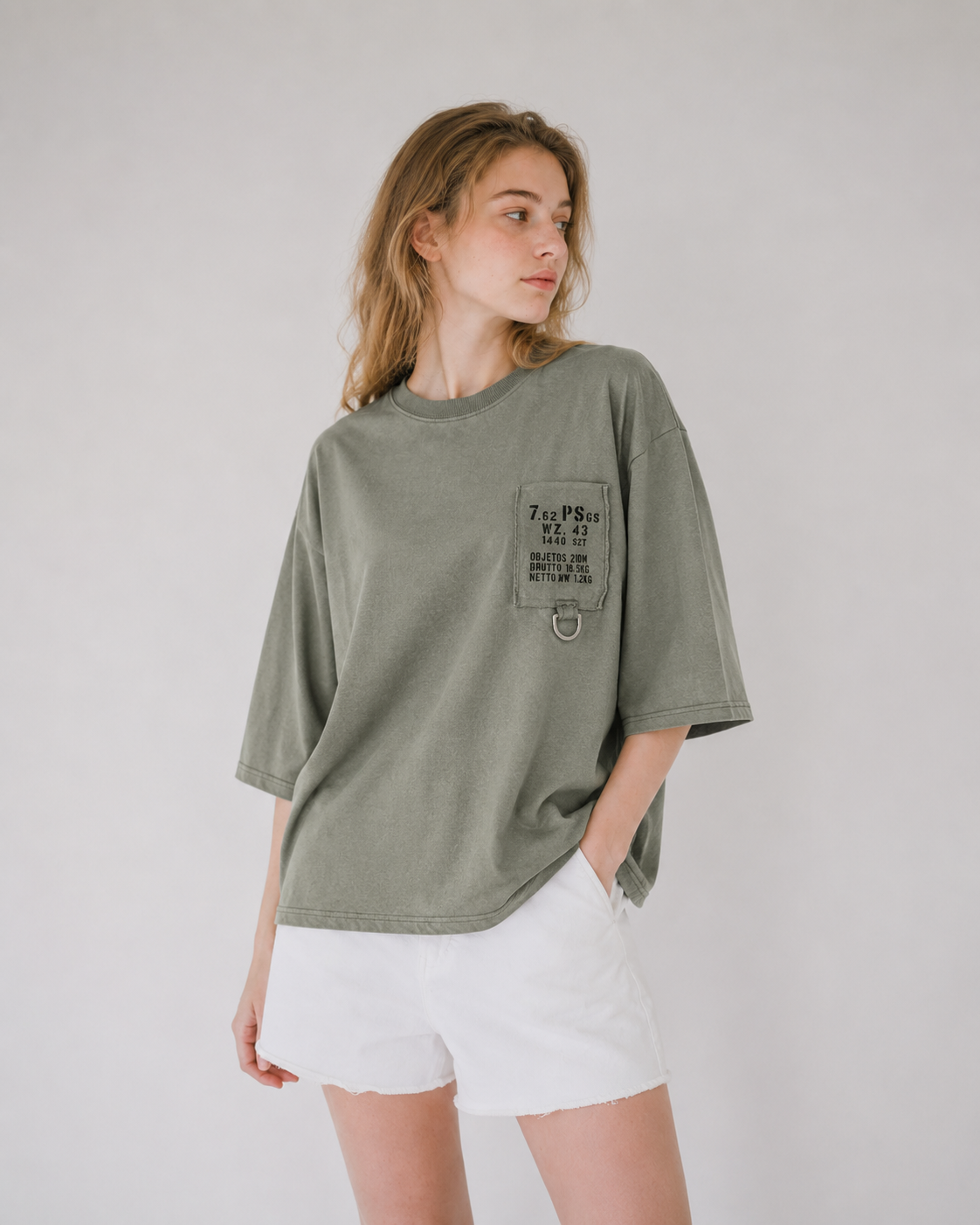 Utility Patch Pocket Cotton Top - Women One Size