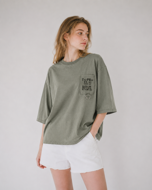 Utility Patch Pocket Cotton Top - Women One Size