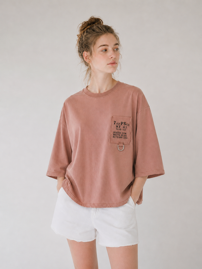 Utility Patch Pocket Cotton Top - Women One Size