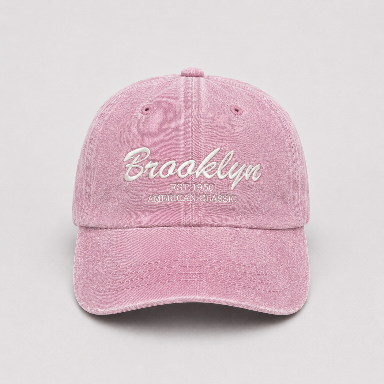 Vintage Washed Brooklyn Embroidered Baseball Cap