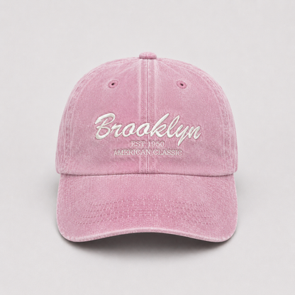 Vintage Washed Brooklyn Embroidered Baseball Cap