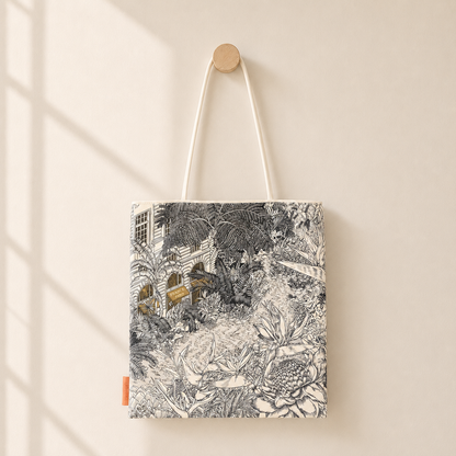 Vintage Botanical Garden Scarf Eco Bag
