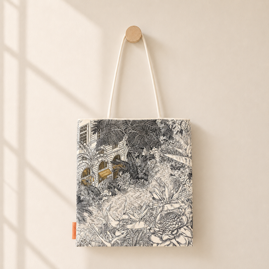 Vintage Botanical Garden Scarf Eco Bag