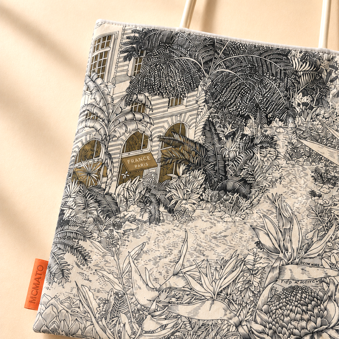 Vintage Botanical Garden Scarf Eco Bag