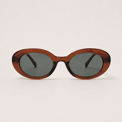 Retro Slim Oval Sunglasses