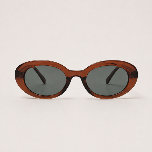 Retro Slim Oval Sunglasses