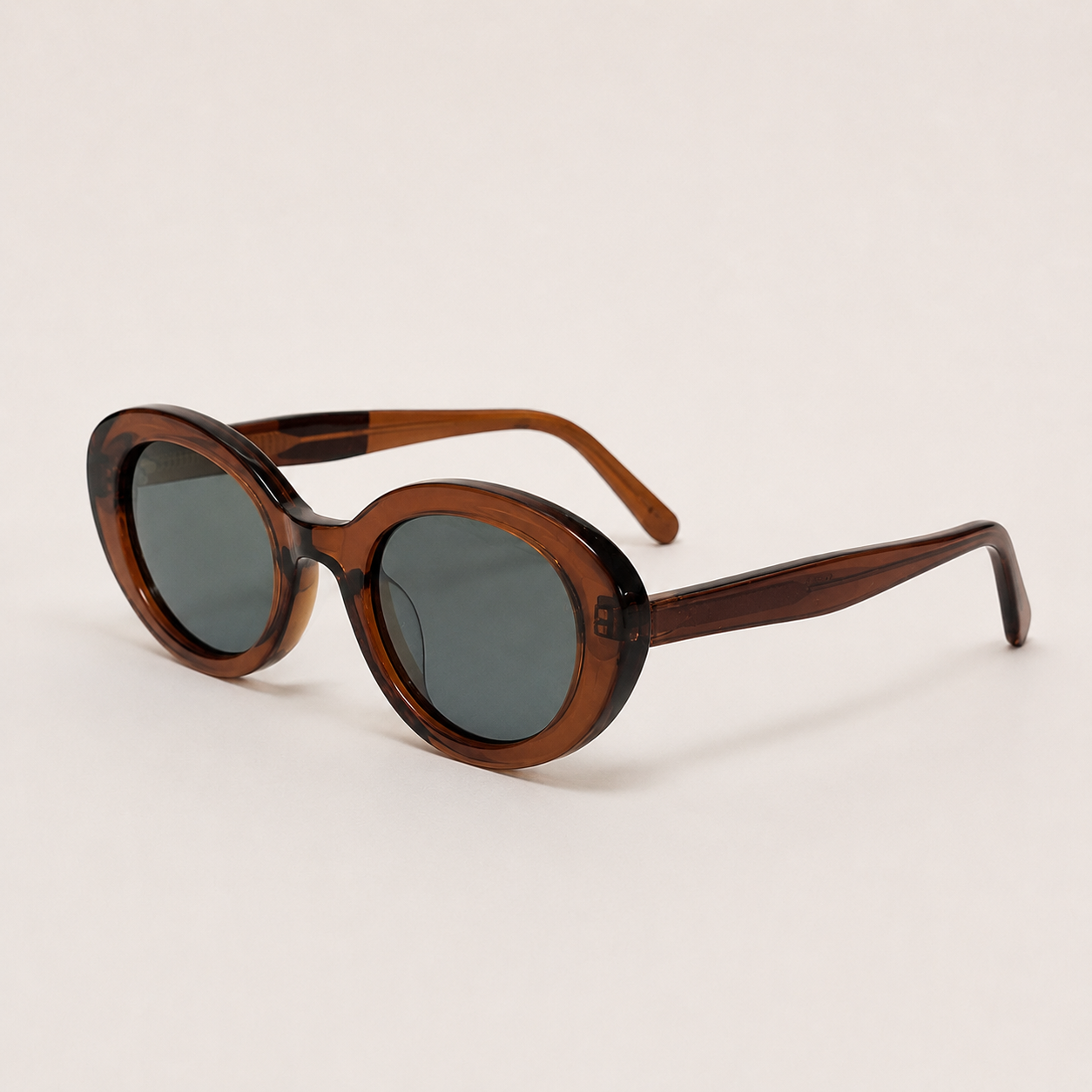 Retro Slim Oval Sunglasses