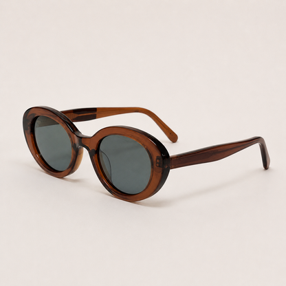 Retro Slim Oval Sunglasses