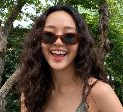 Retro Slim Oval Sunglasses