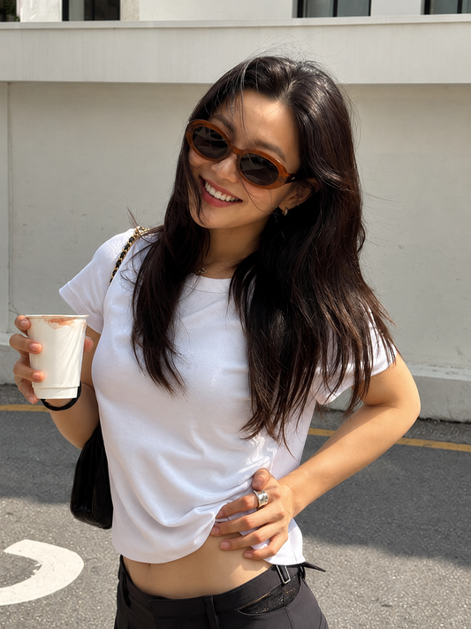 Retro Slim Oval Sunglasses