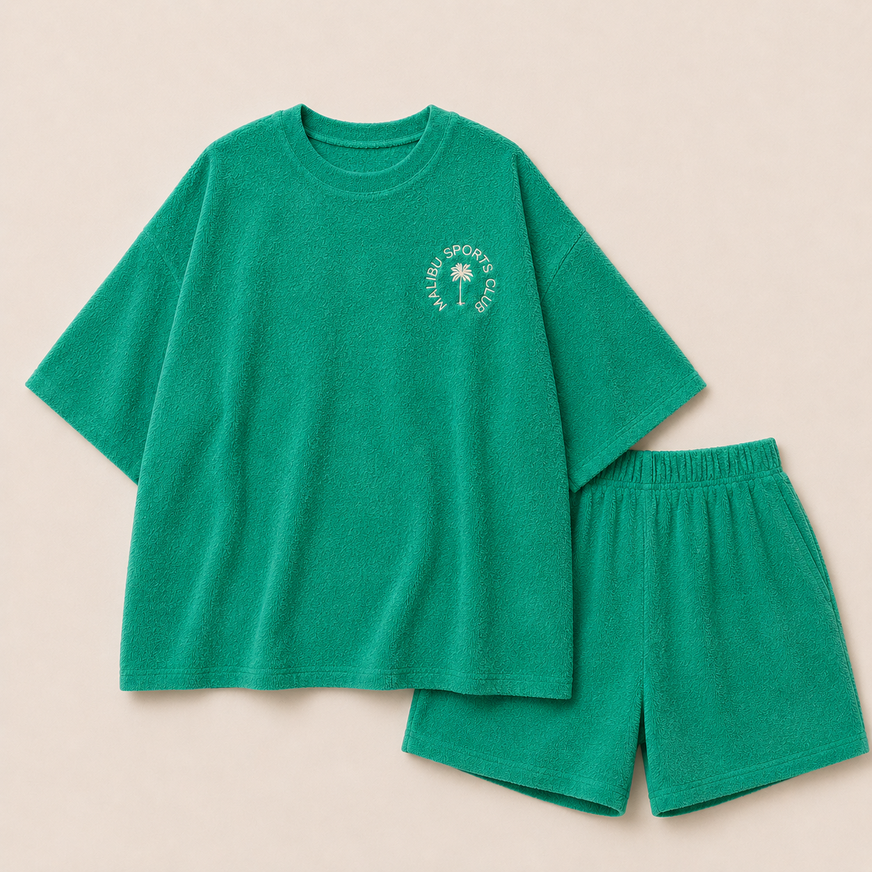Malibu Sports Club Terry Cloth Matching Setwear - Women One Size