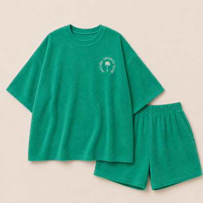 Malibu Sports Club Terry Cloth Matching Setwear - Women One Size