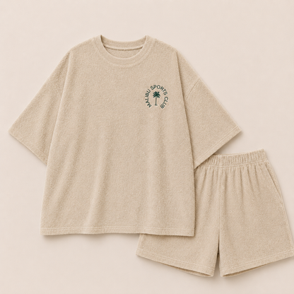 Malibu Sports Club Terry Cloth Matching Setwear - Women One Size