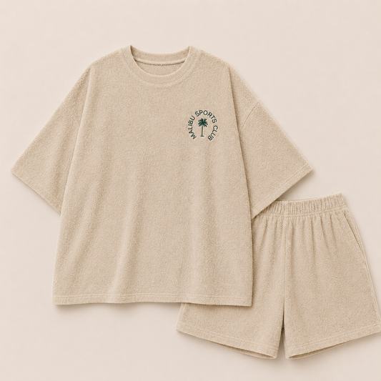 Malibu Sports Club Terry Cloth Matching Setwear - Women One Size