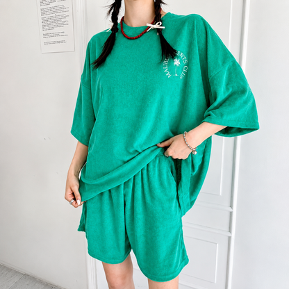 Malibu Sports Club Terry Cloth Matching Setwear - Women One Size